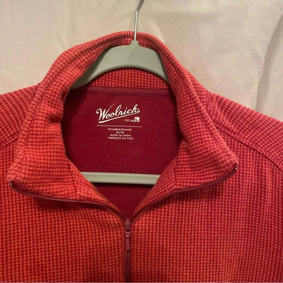 Woolrich mens 4 zip top shades of orange size XL - Picture 3 of 8